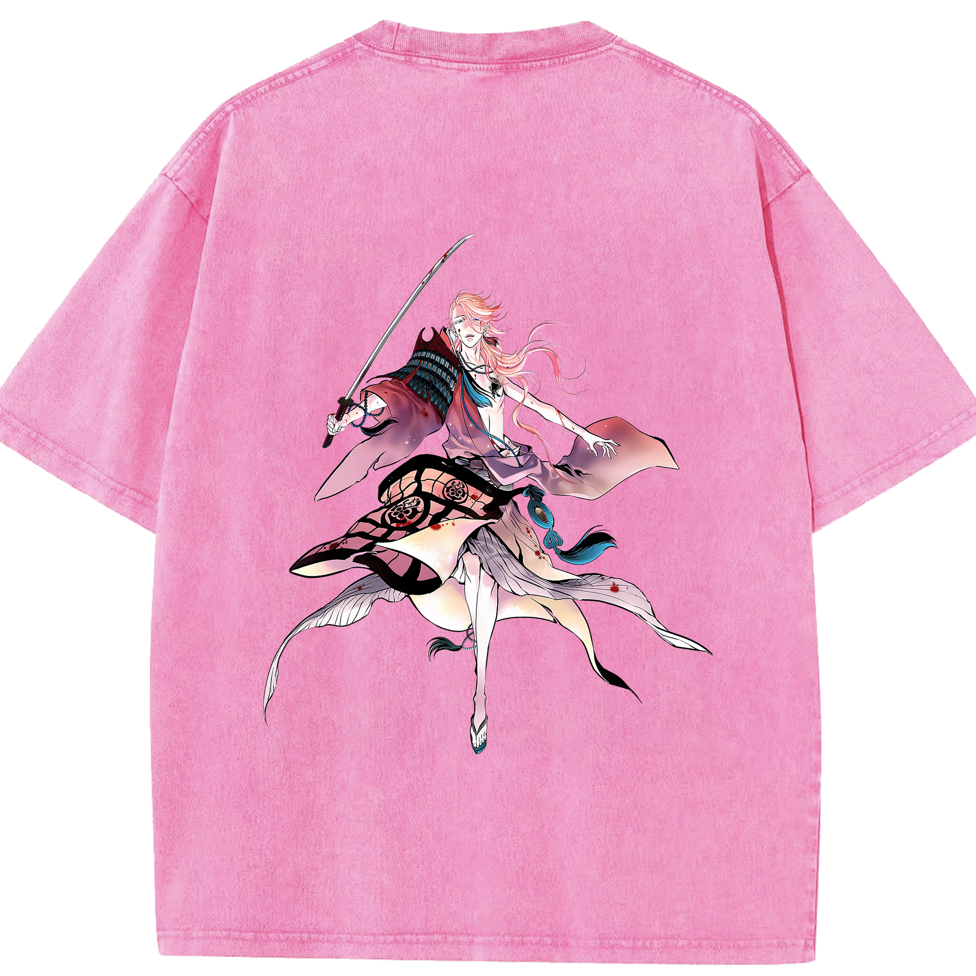 （画像用） 刀剣乱舞 Touken Ranbu 綿100% ヴィンテージ風 半袖Tシャツ（背面プリント）